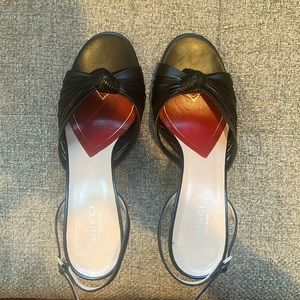 Gucci Crawford Sling Back Knotted Heels